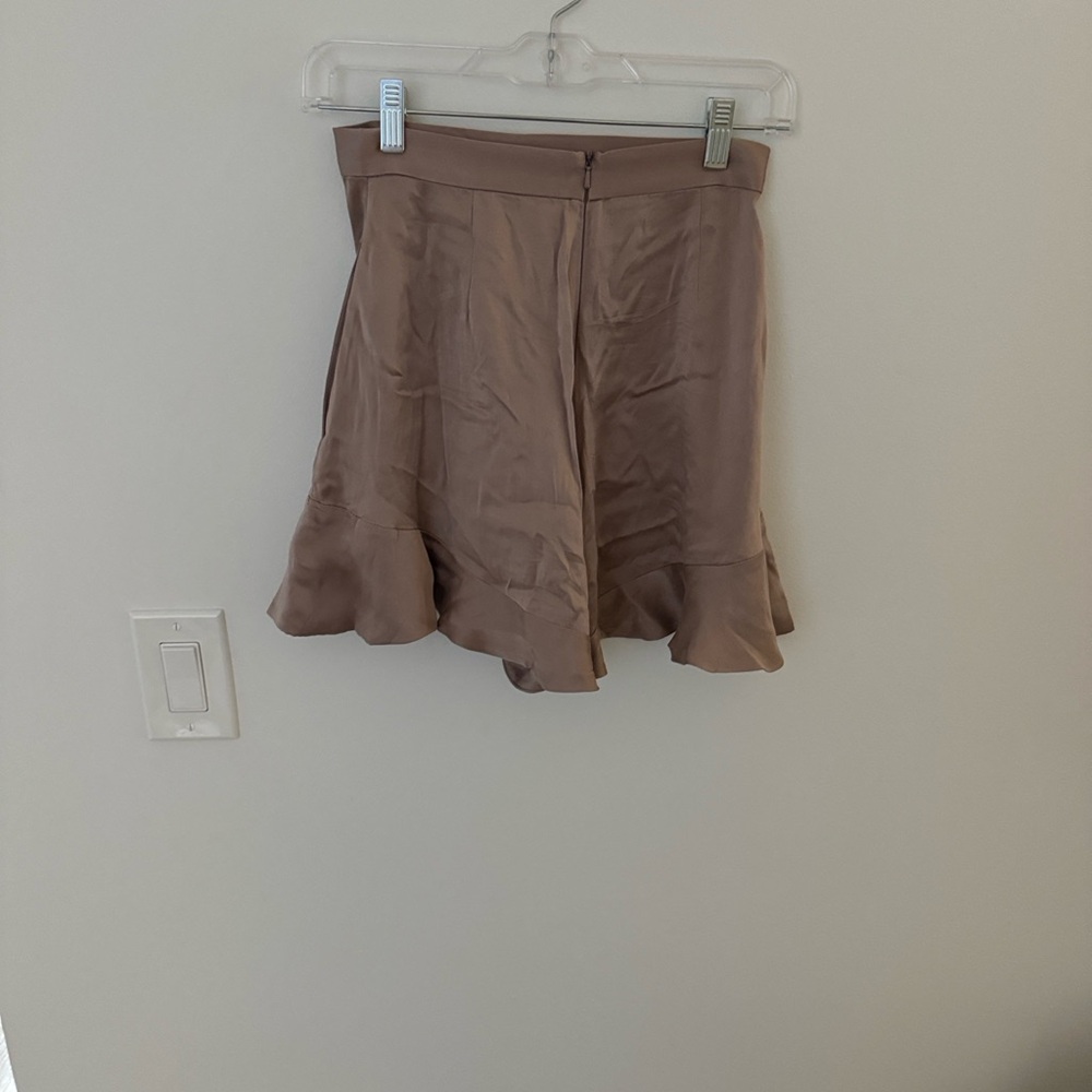 Zimmermann Rose silk shorts with ruffled hem